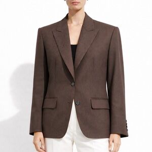MaxMara brown with red stripe wool blazer